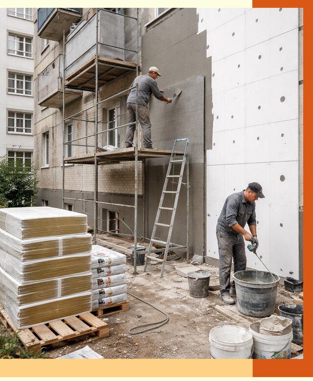 Утепление квартиры снаружи в Уфе от 6319 руб/м2 под ключ | ТепломастерУфа