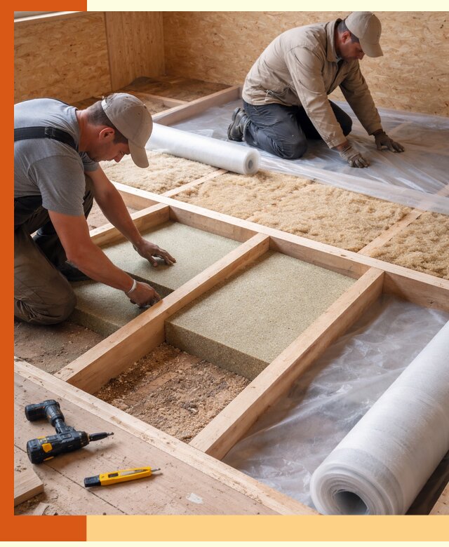 Профессиональное утепление деревянного пола в Уфе