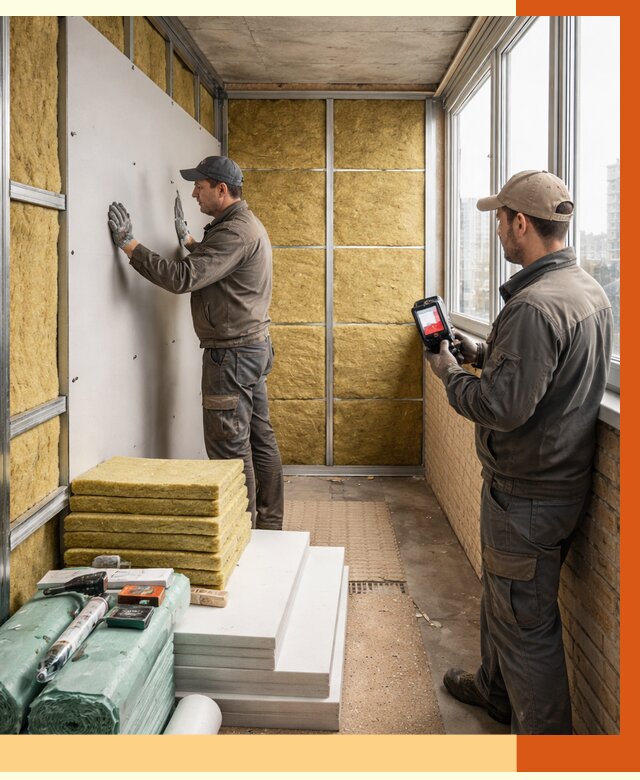 Утепление балкона в Уфе от 4624 руб. под ключ | ТепломастерУфа