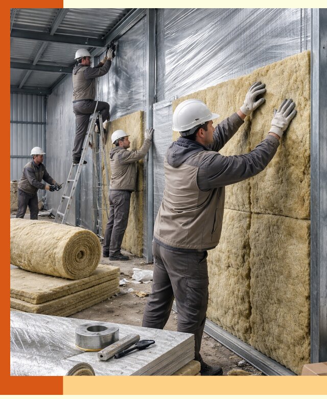 Утепление металлического склада в Уфе: теплоизоляция и герметизация