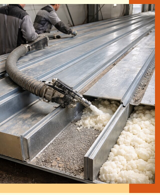 Заполнение пустот кровельных панелей в Уфе от 7398 руб. под ключ | ТепломастерУфа