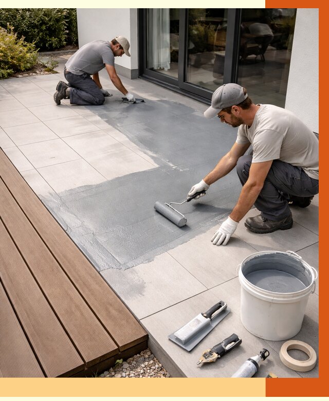 Гидроизоляция террасы в Уфе под ключ от 7706 руб./м² | ТепломастерУфа