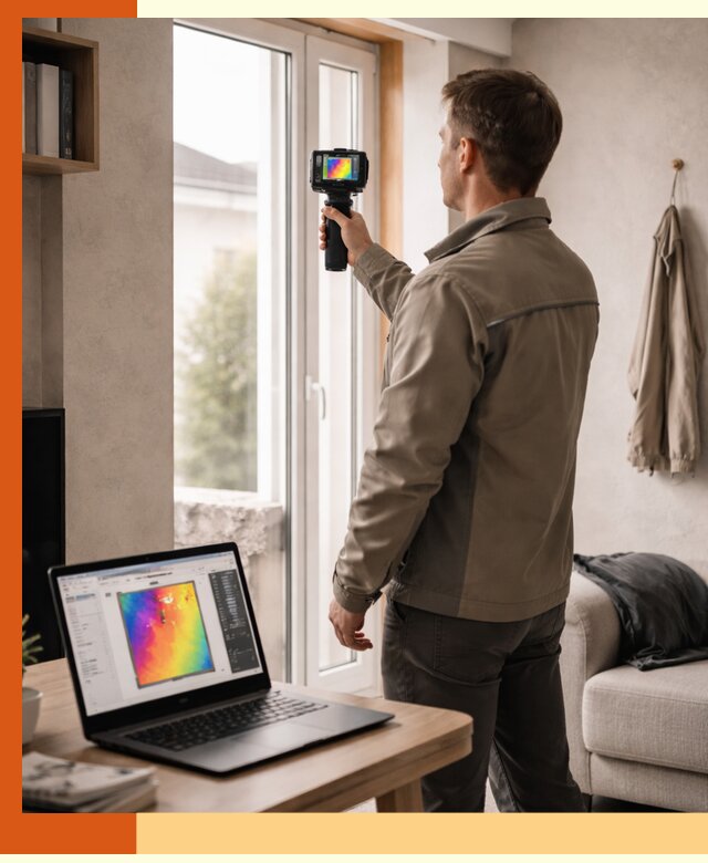 Тепловизионное обследование квартиры в Уфе для поиска утечек тепла